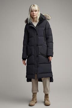 Chamarras Canada Goose Mujer Outlet - Aldridge Abrigos Black Label Azul Marino EO2396814
